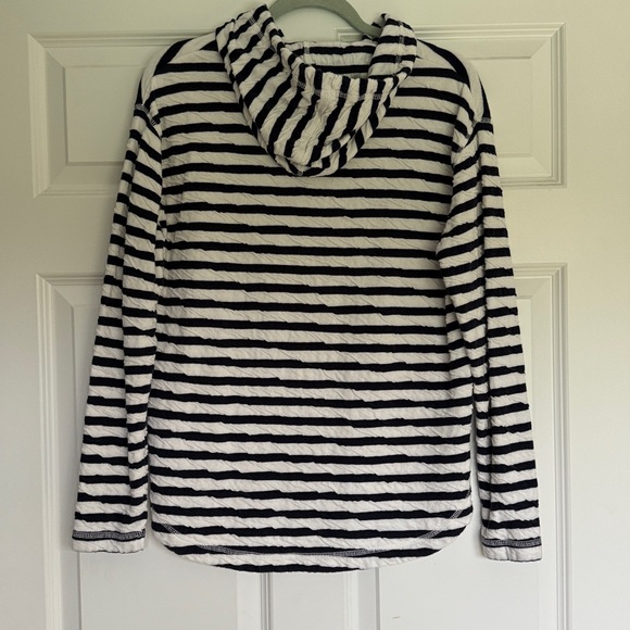 Eddie Bauer Navy and White Striped Hoodie - Picture 2 of 3